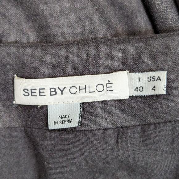 See by Chloe Wool Sheath Dress Black Size 4 - Picture 4 of 16